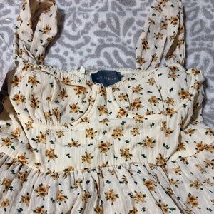 Hudson Gray Floral Maxi Dress - Cream and Yellow